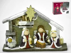 Bouwman Kerststal Hout Kinderen - 22.5 X 16Cm Flash Sale