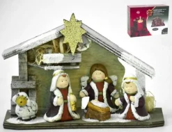 Bouwman Kerststal Hout Kinderen - 22.5 X 16Cm Flash Sale