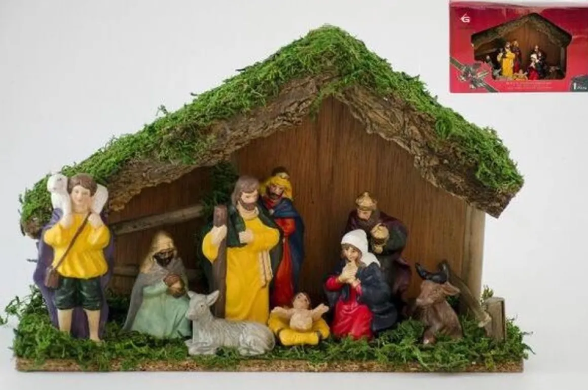 Bouwman Kerststal Hout Met 9 Figuren (2155) Discount
