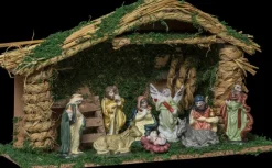Feeric lights u0026 Christmas Kerststal Met 9 Kerstbeeldjes - Porselein - 38X14,5X22,5 Cm Sale