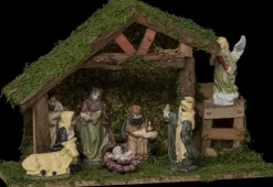 Feeric lights u0026 Christmas Kerststal Met 8 Kerstfiguren - 20 Cm - Porselein Clearance