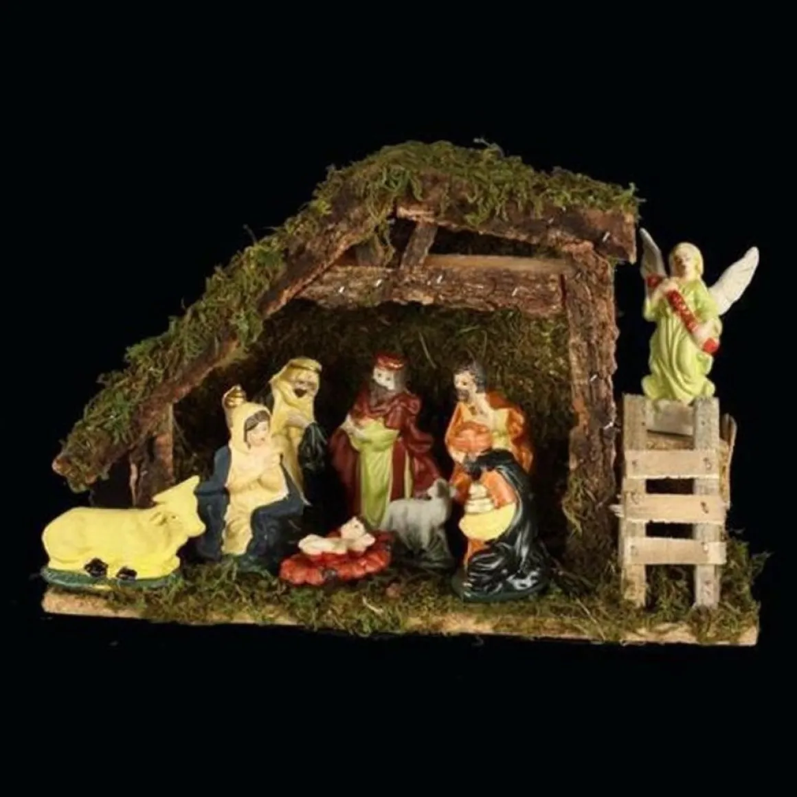 Feeric lights u0026 Christmas Kerststal Met 8 Kerstfiguren - 20 Cm - Porselein Clearance