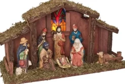 Generic Kerststal Met Verlichting - 39 X 15 X 22,5 Cm - Op Batterijen Discount