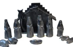 Floz Kerststal - Silver Black - Hout - Fairtrade Uit Indonesie Discount