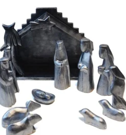 Floz Kerststal - Silver Black - Hout - Fairtrade Uit Indonesie Discount