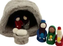 Fairtrade uit Nepal Kerststal - Vilt - Nepal - 22X17X14Cm - Fairtrade Shop
