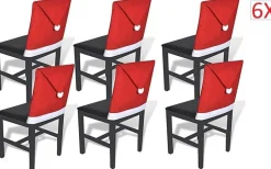 Merkloos Kerst Stoelhoezen - Kerst Stoelversiering - Kerstversiering - Kerstdecoratie Voor Binnen - Set Van 6 Stuks Outlet