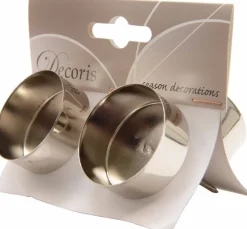 Decoris Kerststukjes Theelichthouders Zilver 4 Stuks Flash Sale