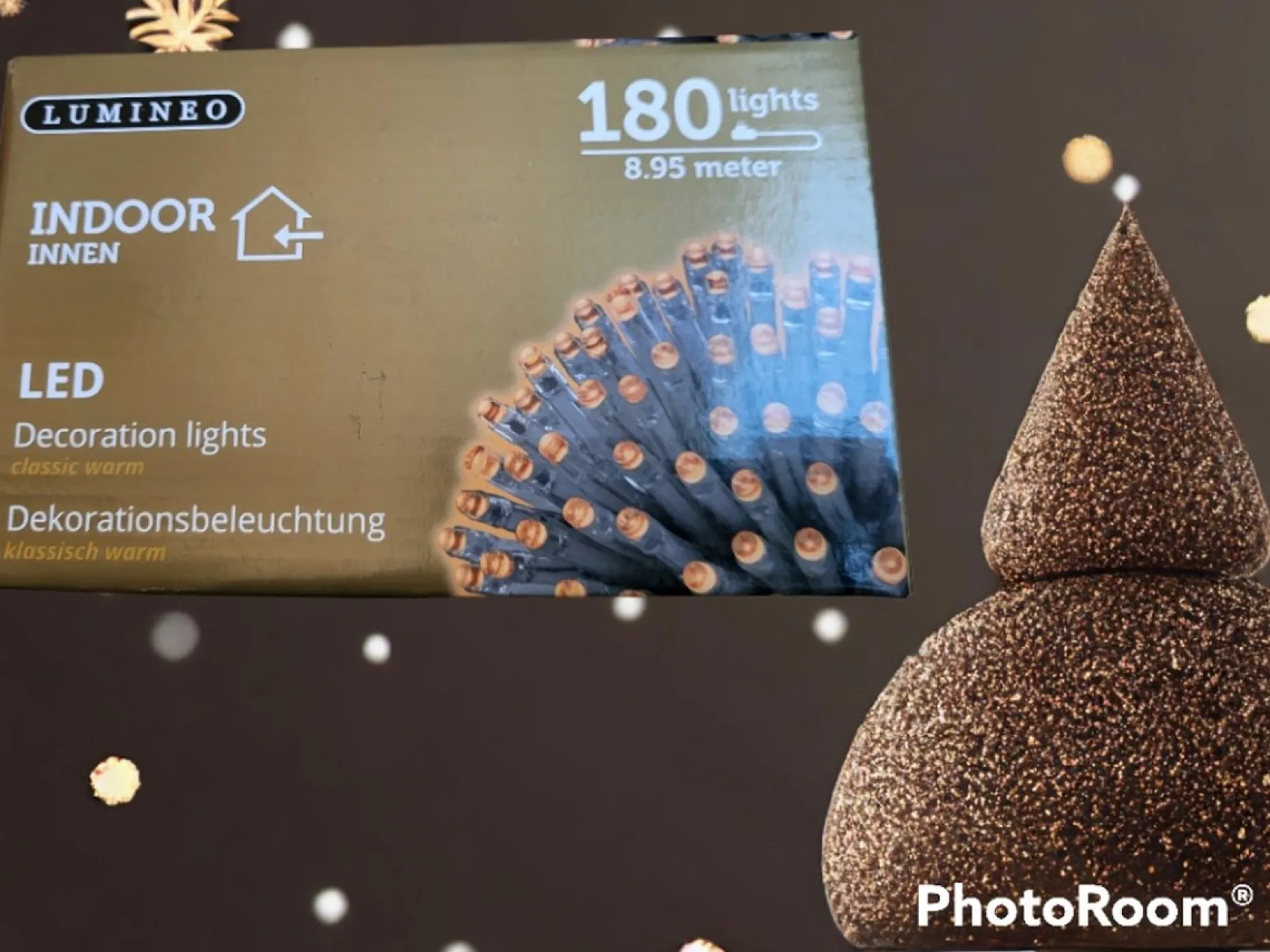 Lumineo Kerstlichtsnoeren^Kerstverlichting Binnen Led 180 Kerstlampjes Klassiek Warm 8.95 Meter
