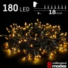Emos Kerstboomverlichting^Kerstverlichting Buiten - 18 Meter 180 Led - Warm Wit - 8 Modi - Lichtsnoer - Ip44 Stekker - Kerstboomverlichting - Geschikt Voor Binnen En Buiten - Kerstverlichting Led