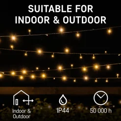 Emos Kerstboomverlichting^Kerstverlichting Buiten - 18 Meter 180 Led - Warm Wit - 8 Modi - Lichtsnoer - Ip44 Stekker - Kerstboomverlichting - Geschikt Voor Binnen En Buiten - Kerstverlichting Led