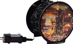discountershop Kerstlichtsnoeren^Kerstverlichting Buiten - 10 Meter 500 Led - Extra Warm Wit - Lichtsnoer Nano Koperdraad - Ip44 Stekker Met Timerfunctie - Kerstboomverlichting - Geschikt Voor Binnen En Buiten - Kerstverlichting Led