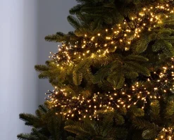 discountershop Kerstlichtsnoeren^Kerstverlichting Buiten - 10 Meter 500 Led - Extra Warm Wit - Lichtsnoer Nano Koperdraad - Ip44 Stekker Met Timerfunctie - Kerstboomverlichting - Geschikt Voor Binnen En Buiten - Kerstverlichting Led
