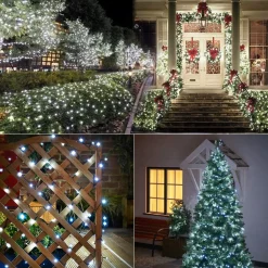discountershop Kerstlichtsnoeren^Kerstverlichting Buiten 25 Meter 1250 Led - Wit - Lichtsnoer Nano Koperdraad - Ip44 Stekker Met Timerfunctie - Kerstboomverlichting - Geschikt Voor Binnen En Buiten - Kerstverlichting Led