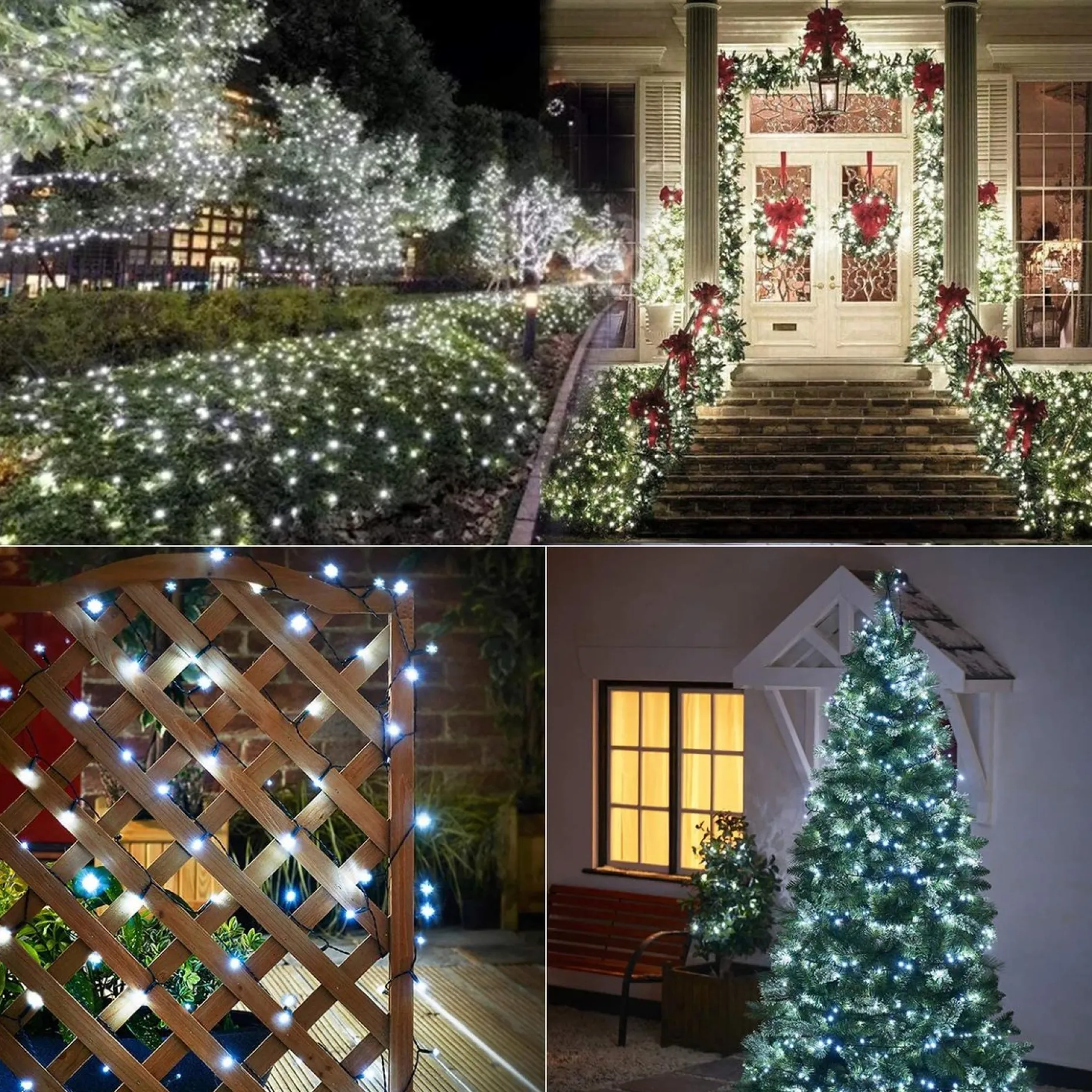 discountershop Kerstlichtsnoeren^Kerstverlichting Buiten 25 Meter 1250 Led - Wit - Lichtsnoer Nano Koperdraad - Ip44 Stekker Met Timerfunctie - Kerstboomverlichting - Geschikt Voor Binnen En Buiten - Kerstverlichting Led