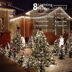 discountershop Kerstlichtsnoeren^Kerstverlichting Buiten 25 Meter 1250 Led - Wit - Lichtsnoer Nano Koperdraad - Ip44 Stekker Met Timerfunctie - Kerstboomverlichting - Geschikt Voor Binnen En Buiten - Kerstverlichting Led