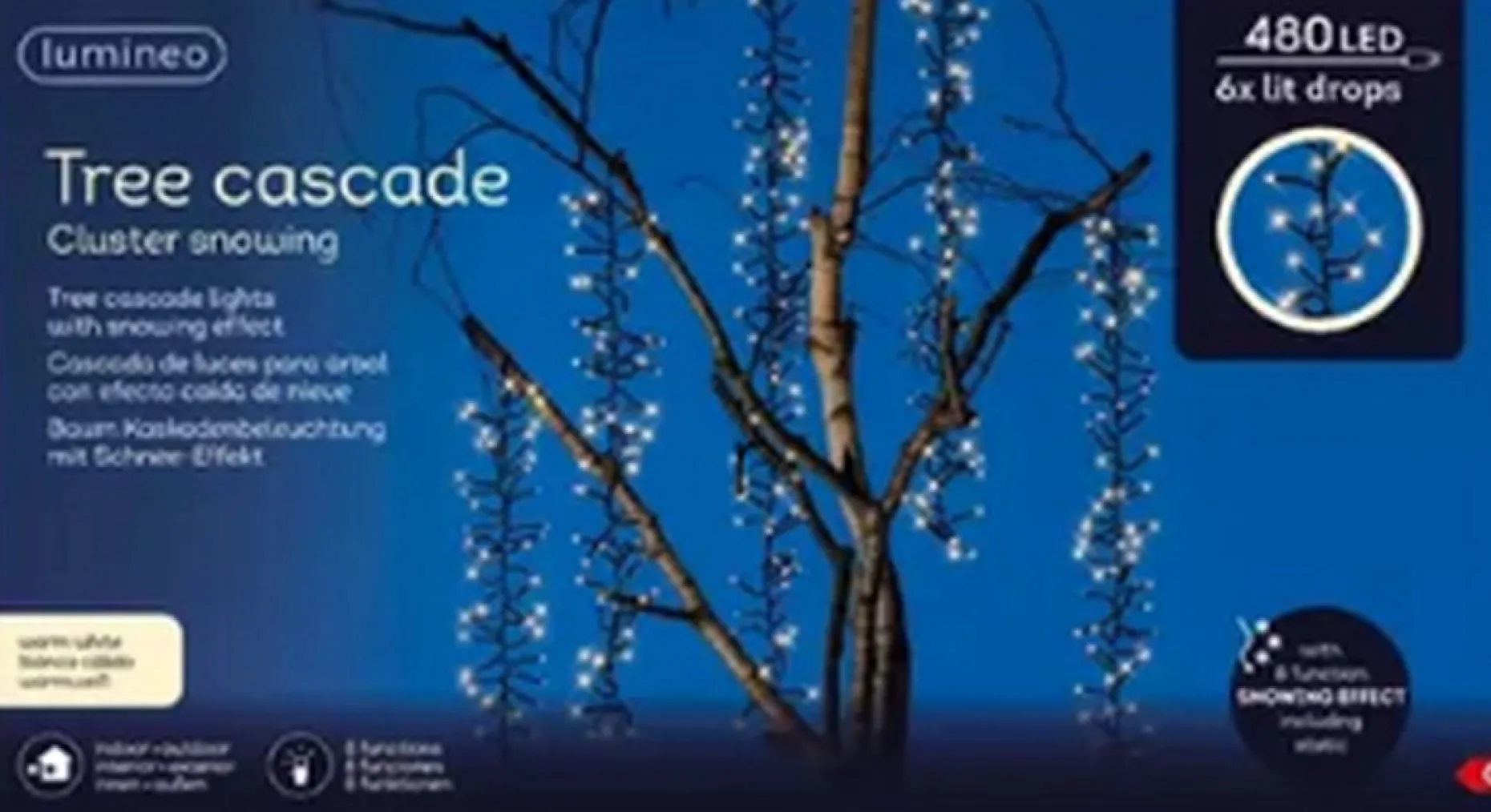 Lumineo Lichtgordijnen^Kerstverlichting Cascade 480 Led