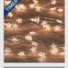 Anna's Collection Kerstlichtsnoeren^Kerstverlichting Cascadelichtjes Met Timer 40 Lampjes Sterretjes Warm Wit - Voor Binnen Gebruik