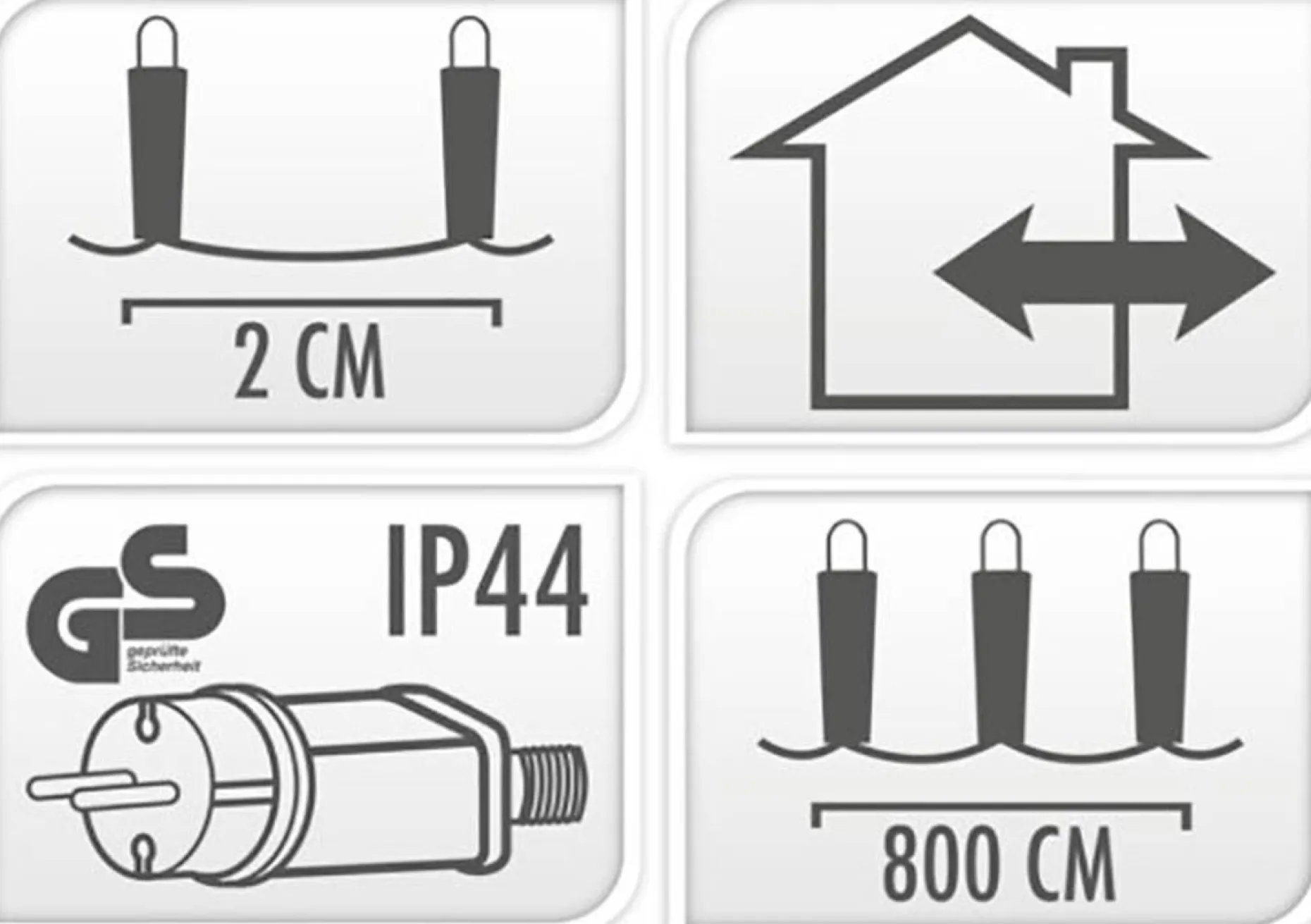 Merkloos Kerstboomverlichting^Kerstverlichting Clusterverlichting 400Led – 8 Meter – Warm Wit - Voor Binnen En Buiten