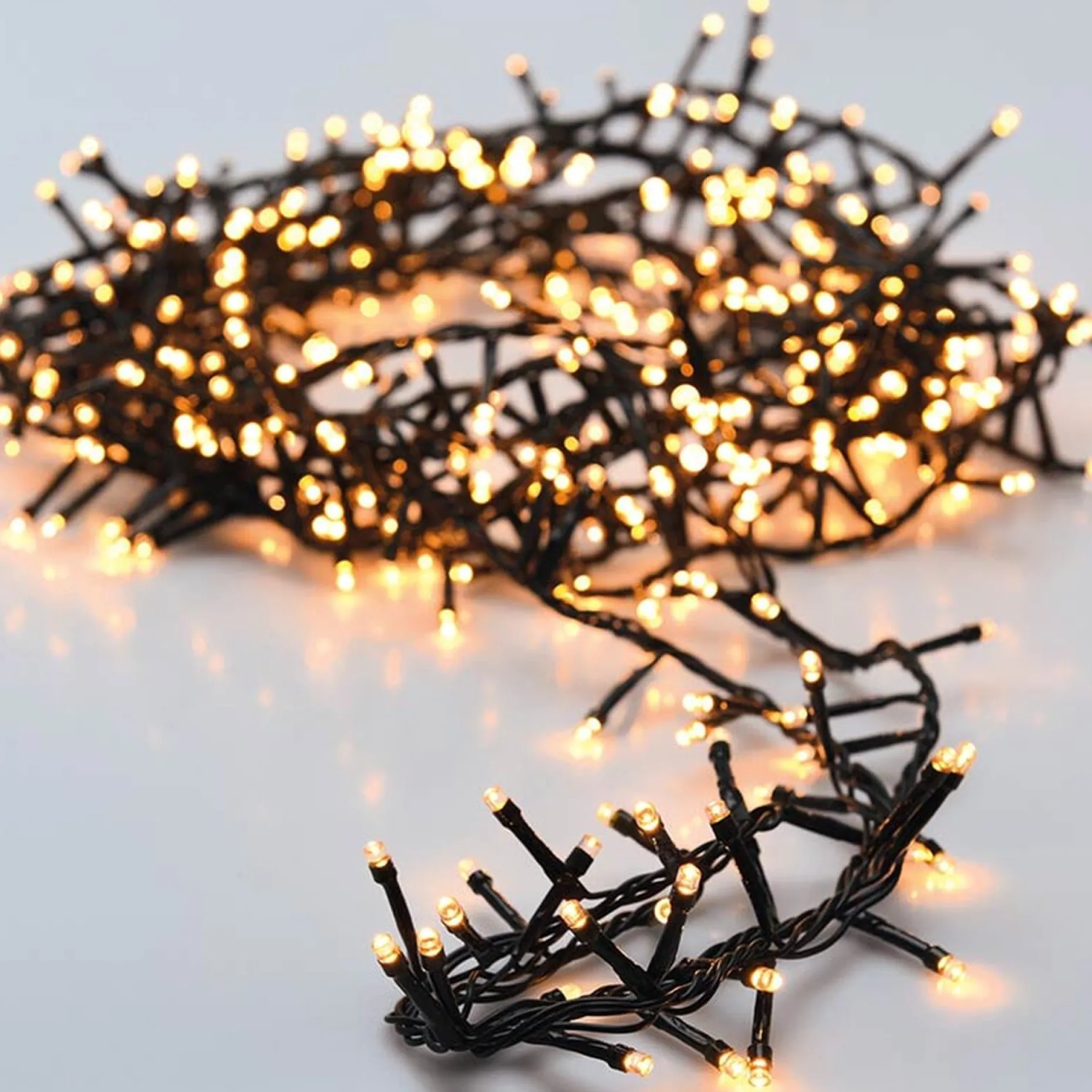 Merkloos Kerstboomverlichting^Kerstverlichting Clusterverlichting 400Led – 8 Meter – Warm Wit - Voor Binnen En Buiten