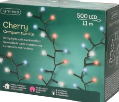 Lumineo Kerstlichtsnoeren^Kerstverlichting Compact Twinkel Rood/Wit/Blauw 500 Lampjes