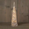 Anna's Collection Verlichte Kerstfiguren^Kerstverlichting Figuren Led Kegel Kerstboom Glitter Lamp 60 Cm - Verlichte Kegels/Kegelvorm Bomen/Kerstbomen/Kegelkerstbomen