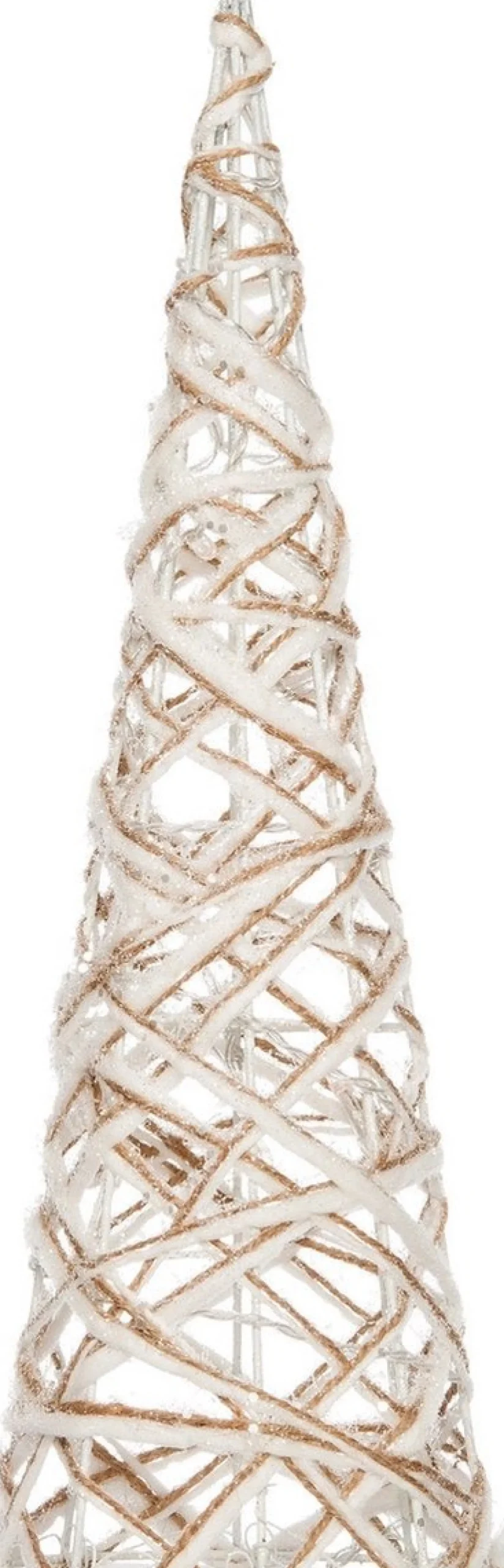 Anna's Collection Verlichte Kerstfiguren^Kerstverlichting Figuren Led Kegel Kerstboom Glitter Lamp 40 Cm Met 10 Lampjes