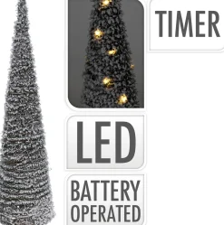 Merkloos Verlichte Kerstfiguren^Kerstverlichting Kegel - Led - Kerstboom - Lamp - 80 Cm - Groen