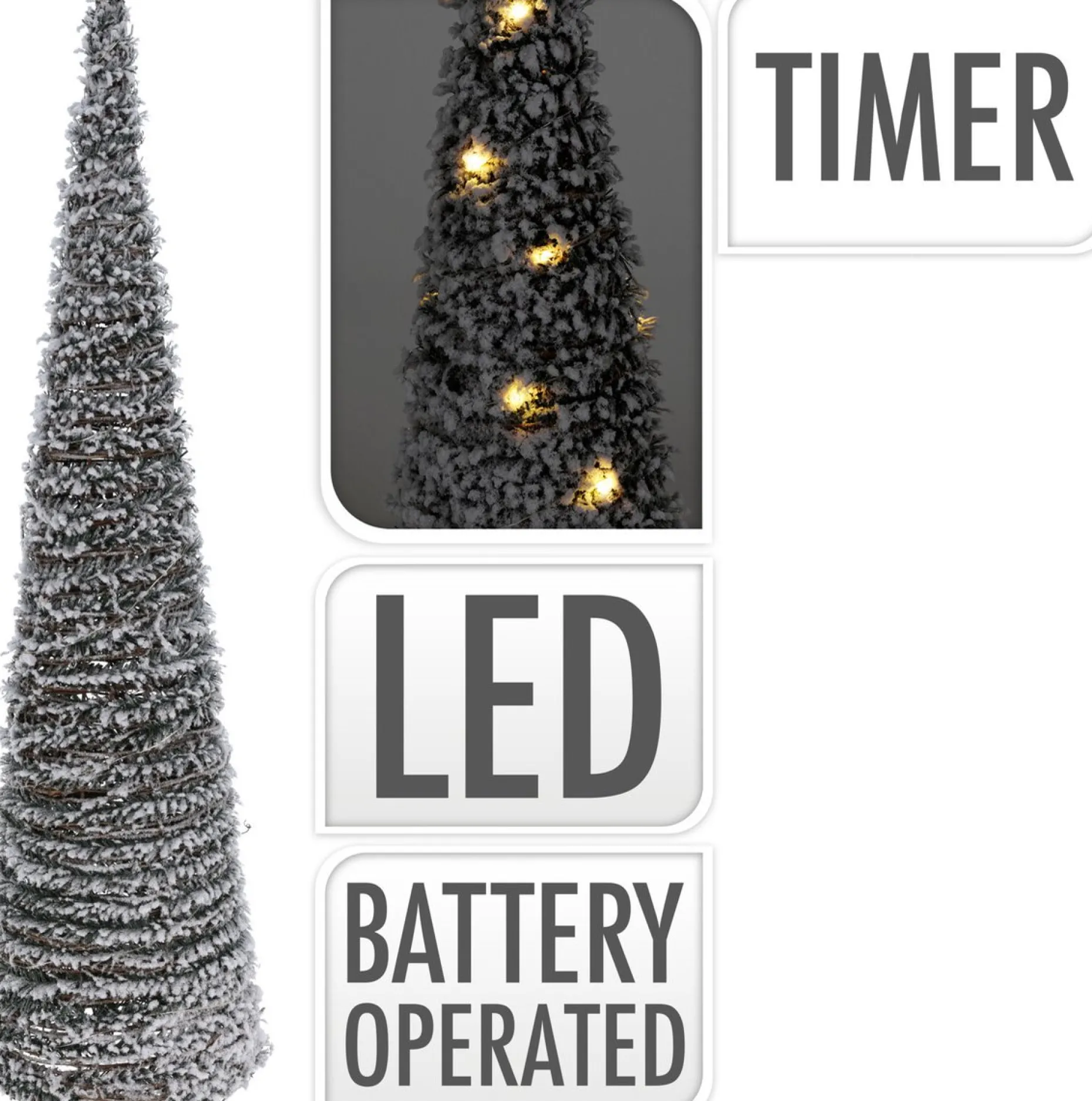 Merkloos Verlichte Kerstfiguren^Kerstverlichting Kegel - Led - Kerstboom - Lamp - 80 Cm - Groen