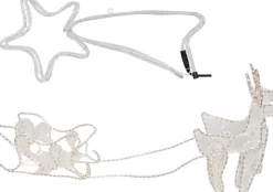 Ways Verlichte Kerstfiguren^Kerstverlichting - Kerst Bundel - 3D Rendier Met Slee 2 Meter & Kerst Ster 144 Led's