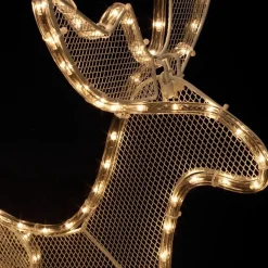 Ways Verlichte Kerstfiguren^Kerstverlichting - Kerst Bundel - 3D Rendier Met Slee 2 Meter & Kerst Ster 144 Led's