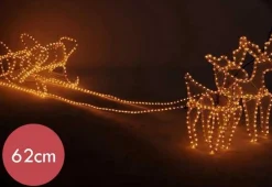 Ways Verlichte Kerstfiguren^Kerstverlichting - Kerst Bundel - 3D Rendier Met Slee 2 Meter & Kerst Ster 144 Led's