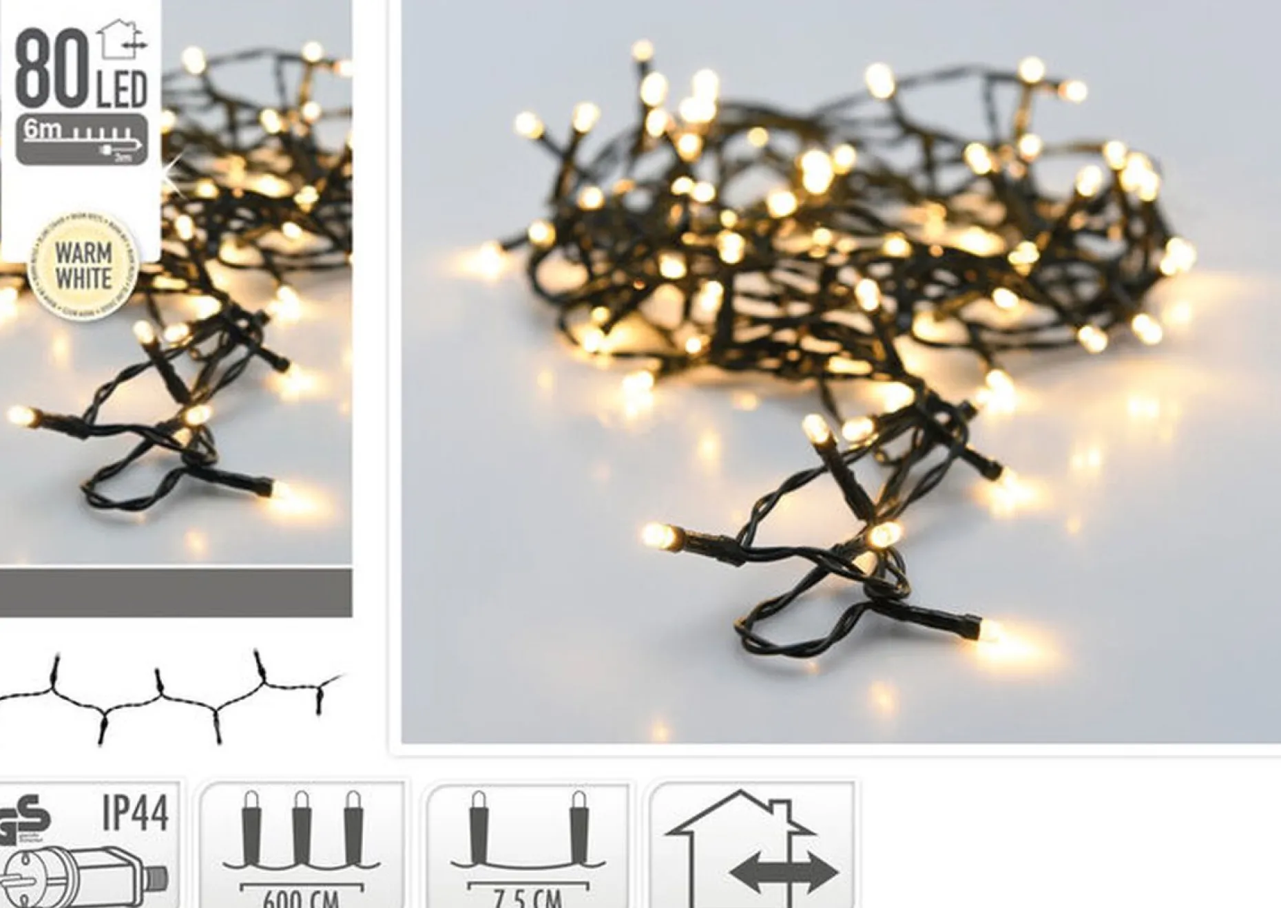 Merkloos Kerstboomverlichting^Kerstverlichting - 480 Led's - 36 Meter