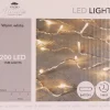 Anna's Collection Kerstlichtsnoeren^Kerstverlichting - 200 Leds - 15 M - Op Batterijen - Warm Wit