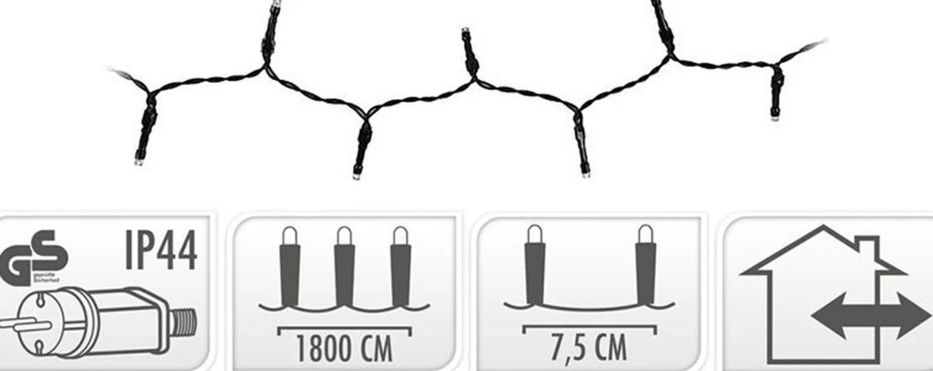 Merkloos Kerstboomverlichting^Kerstverlichting Lichtsnoeren 240 Gekleurde Led Lampjes Buiten - 18 Meter - Kerstlampjes/Kerstlichtjes - Binnen/Buiten