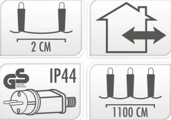 Merkloos Kerstboomverlichting^Kerstverlichting - Lichtsnoer - 560 Led's - Lengte: 11 Meter - Warm Wit