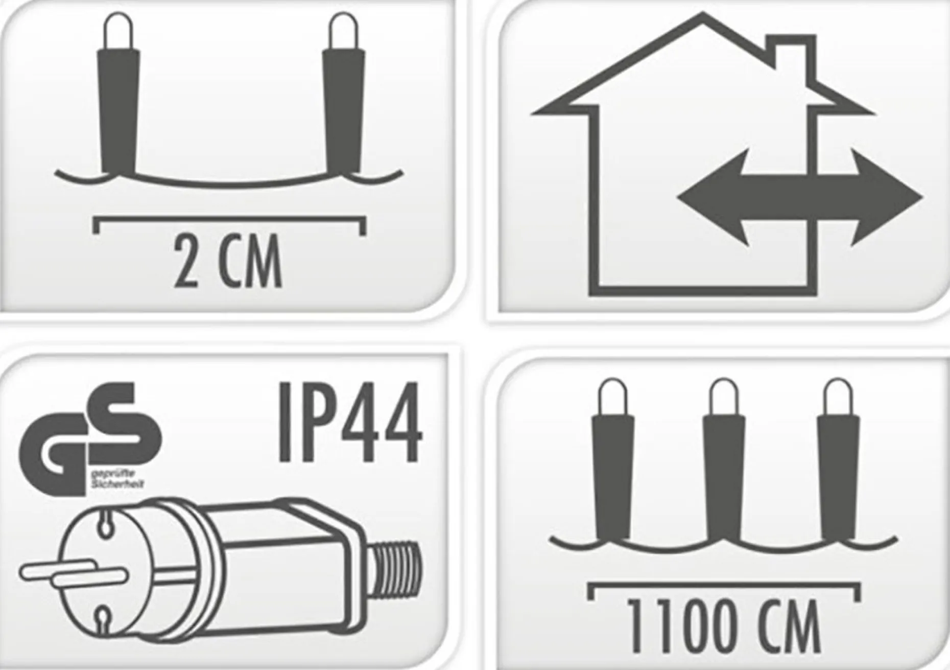 Merkloos Kerstboomverlichting^Kerstverlichting - Lichtsnoer - 560 Led's - Lengte: 11 Meter - Warm Wit