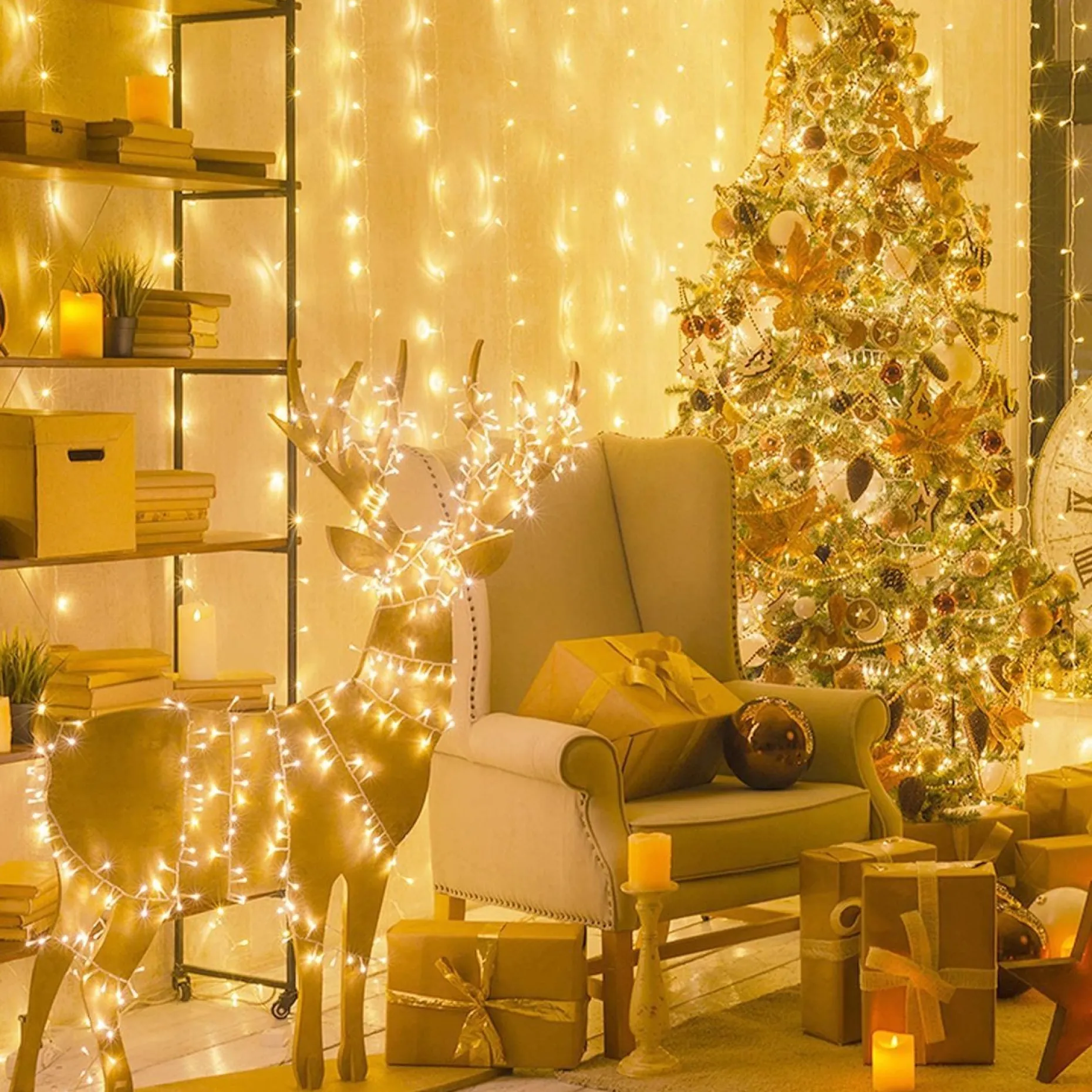 VUBIO Kerstlichtsnoeren^Kerstverlichting 10 Meter 100 Lampjes - Led Slinger - Lichtsnoer - 8 Verschillende Programma's - Geschikt Voor Binnen En Buiten