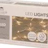 Anna's Collection Kerstlichtsnoeren^Kerstverlichting Met Timer 20 Warm Witte Lampjes Op Batterijen - Lichtsnoer Transparant Met 20 Leds