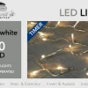 Anna's Collection Kerstlichtsnoeren^Kerstverlichting Met Timer 50 Warm Witte Lampjes Op Batterijen - Lichtsnoer Transparant Met 50 Leds