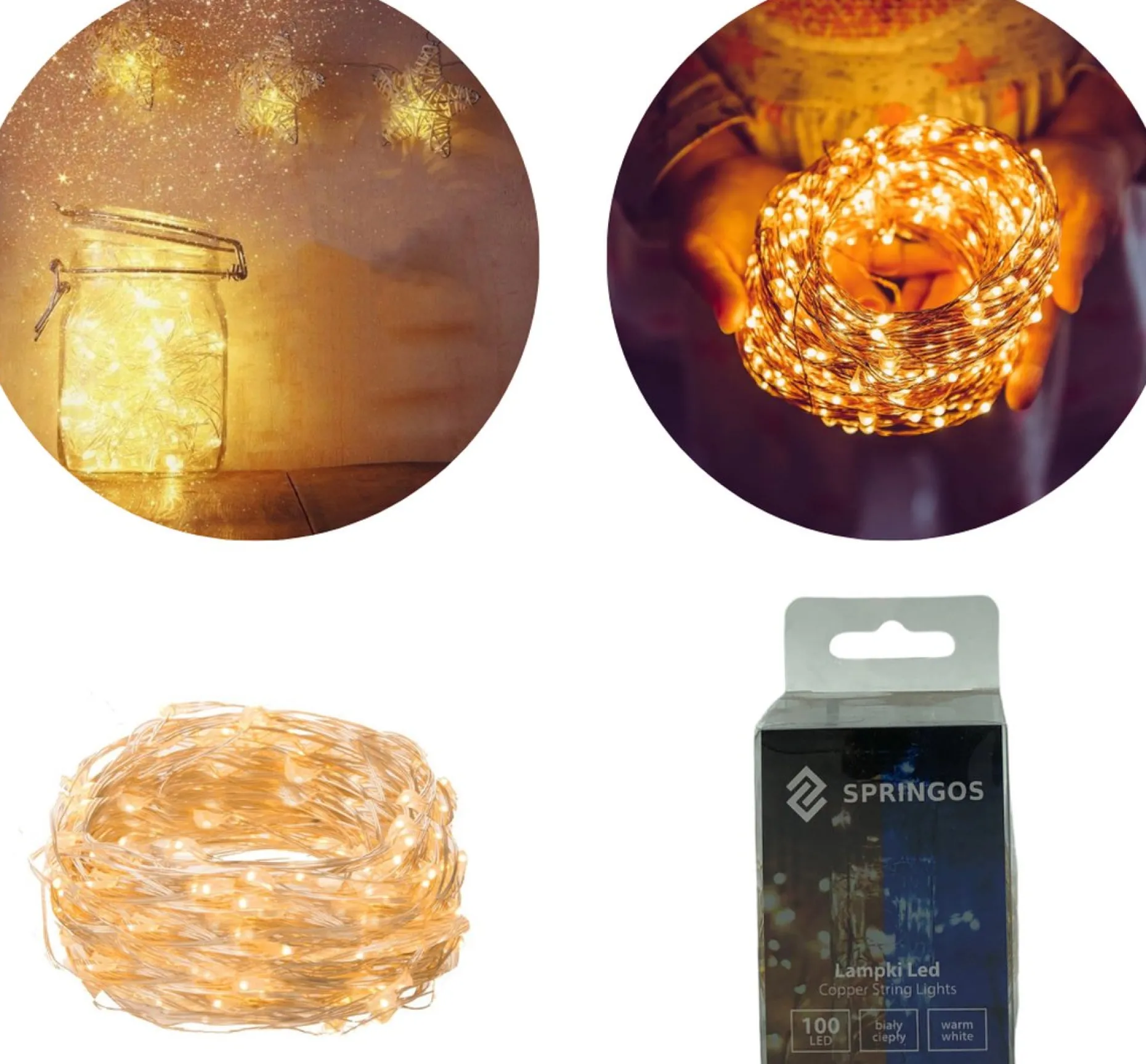 springos Kerstlichtsnoeren^Kerstverlichting | 9.9 M | Waterdicht | Op Batterij | Led-Verlichting | Warm Wit