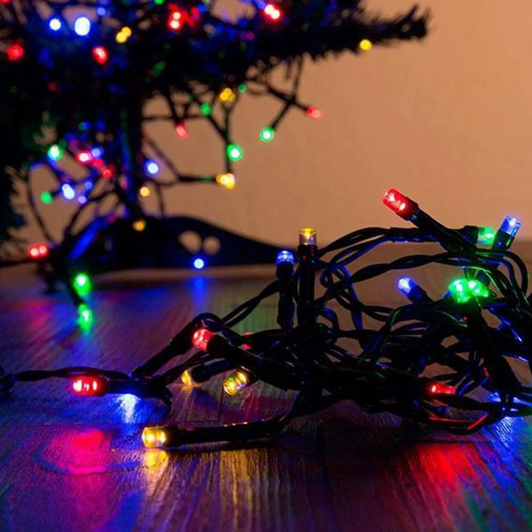 Merkloos Kerstboomverlichting^Kerstverlichting Op Batterij Gekleurd Buiten 192 Lampjes