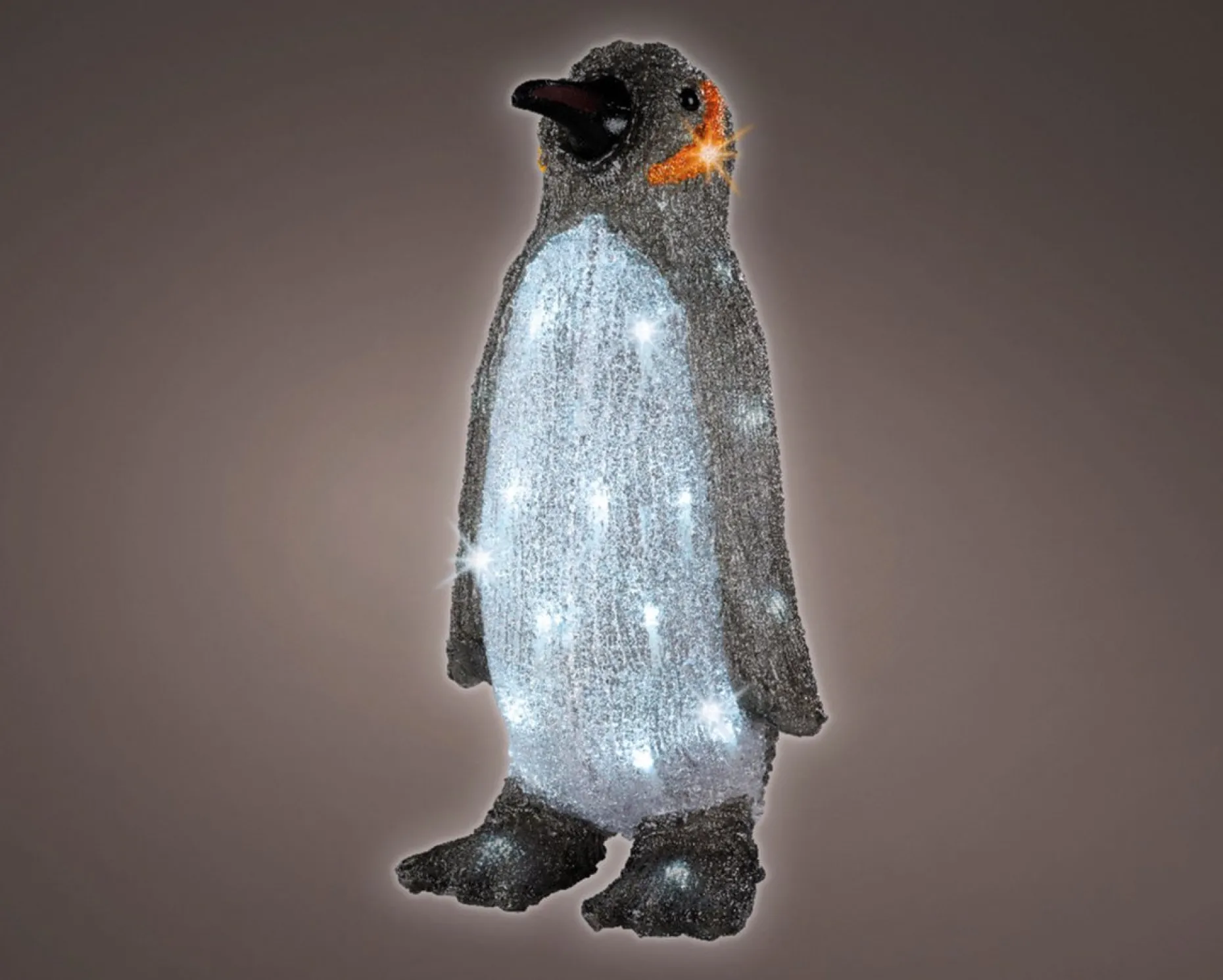Lumineo Verlichte Kerstfiguren^Kerstverlichting Pinguin Met Led Licht 33 Cm