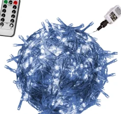 Trend24 Kerstlichtsnoeren^Kerstverlichting - Sfeerverlichting - Kerstverlichting Buiten - Kerstverlichting Binnen - Kerstversiering - Feestverlichting - Lichtsnoer - Lichtsnoer Buiten - Voor Binnen En Buiten - Met Afstandsbediening - 20 M - Koud Wit