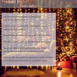 Trend24 Kerstlichtsnoeren^Kerstverlichting - Sfeerverlichting - Kerstverlichting Buiten - Kerstverlichting Binnen - Kerstversiering - Feestverlichting - Lichtsnoer - Lichtsnoer Buiten - Voor Binnen En Buiten - 40 M - Koud Wit