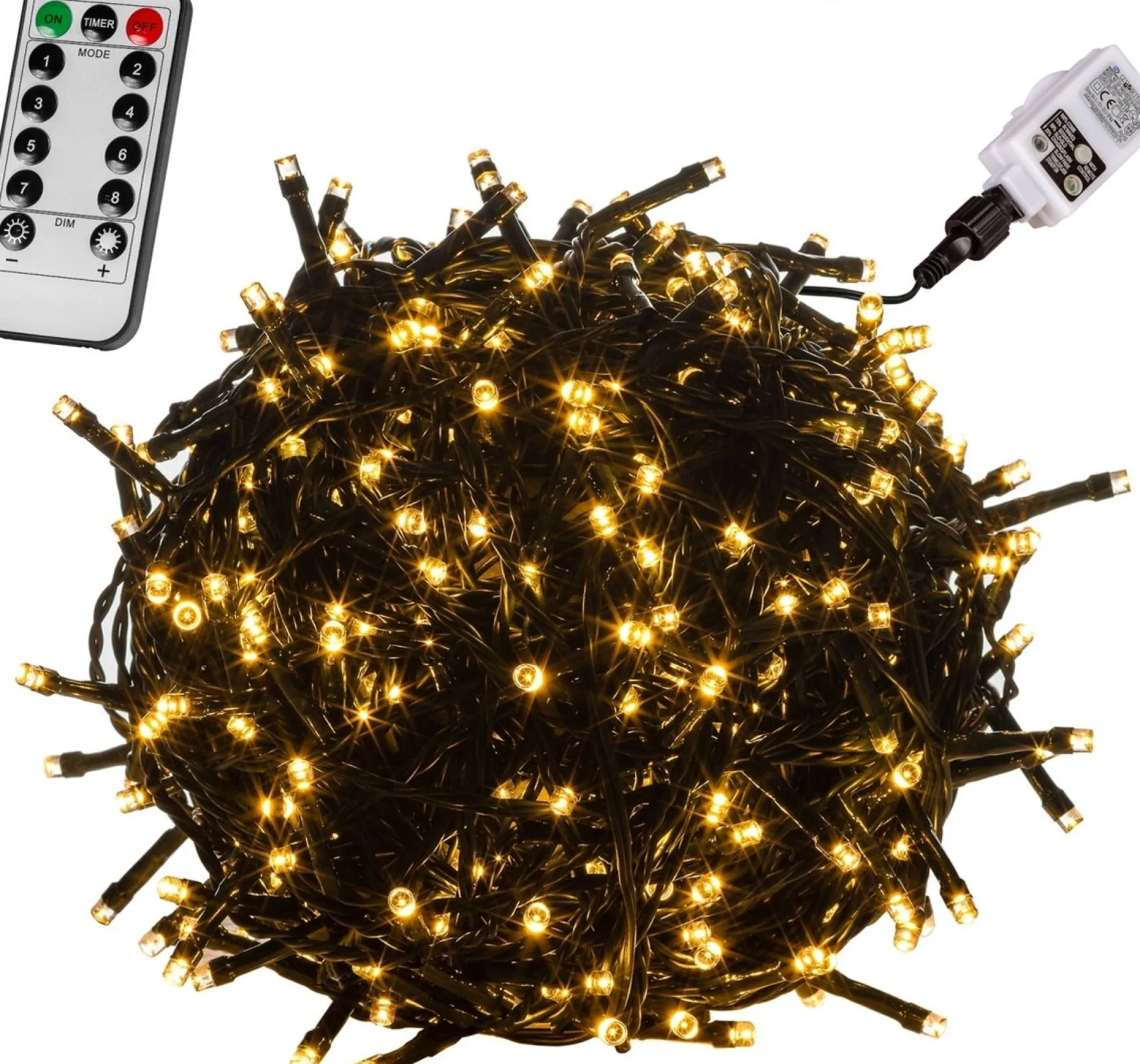 Trend24 Kerstlichtsnoeren^Kerstverlichting - Sfeerverlichting - Kerstverlichting Buiten - Kerstverlichting Binnen - Kerstversiering - Feestverlichting - Lichtsnoer - Lichtsnoer Buiten - Voor Binnen En Buiten - Met Afstandsbediening - 20 M - Warm Wit
