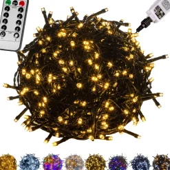 Trend24 Kerstlichtsnoeren^Kerstverlichting - Sfeerverlichting - Kerstverlichting Buiten - Kerstverlichting Binnen - Kerstversiering - Feestverlichting - Lichtsnoer - Lichtsnoer Buiten - Voor Binnen En Buiten - Met Afstandsbediening - 20 M - Warm Wit