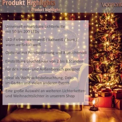 Trend24 Kerstlichtsnoeren^Kerstverlichting - Sfeerverlichting - Kerstverlichting Buiten - Kerstverlichting Binnen - Kerstversiering - Feestverlichting - Lichtsnoer - Lichtsnoer Buiten - Voor Binnen En Buiten - Op Batterij - 20 M - Warm Koud