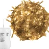 Trend24 Kerstlichtsnoeren^Kerstverlichting - Sfeerverlichting - Kerstverlichting Buiten - Kerstverlichting Binnen - Kerstversiering - Feestverlichting - Lichtsnoer - Lichtsnoer Buiten - Voor Binnen En Buiten - Op Batterij - 10 M - Warm Wit