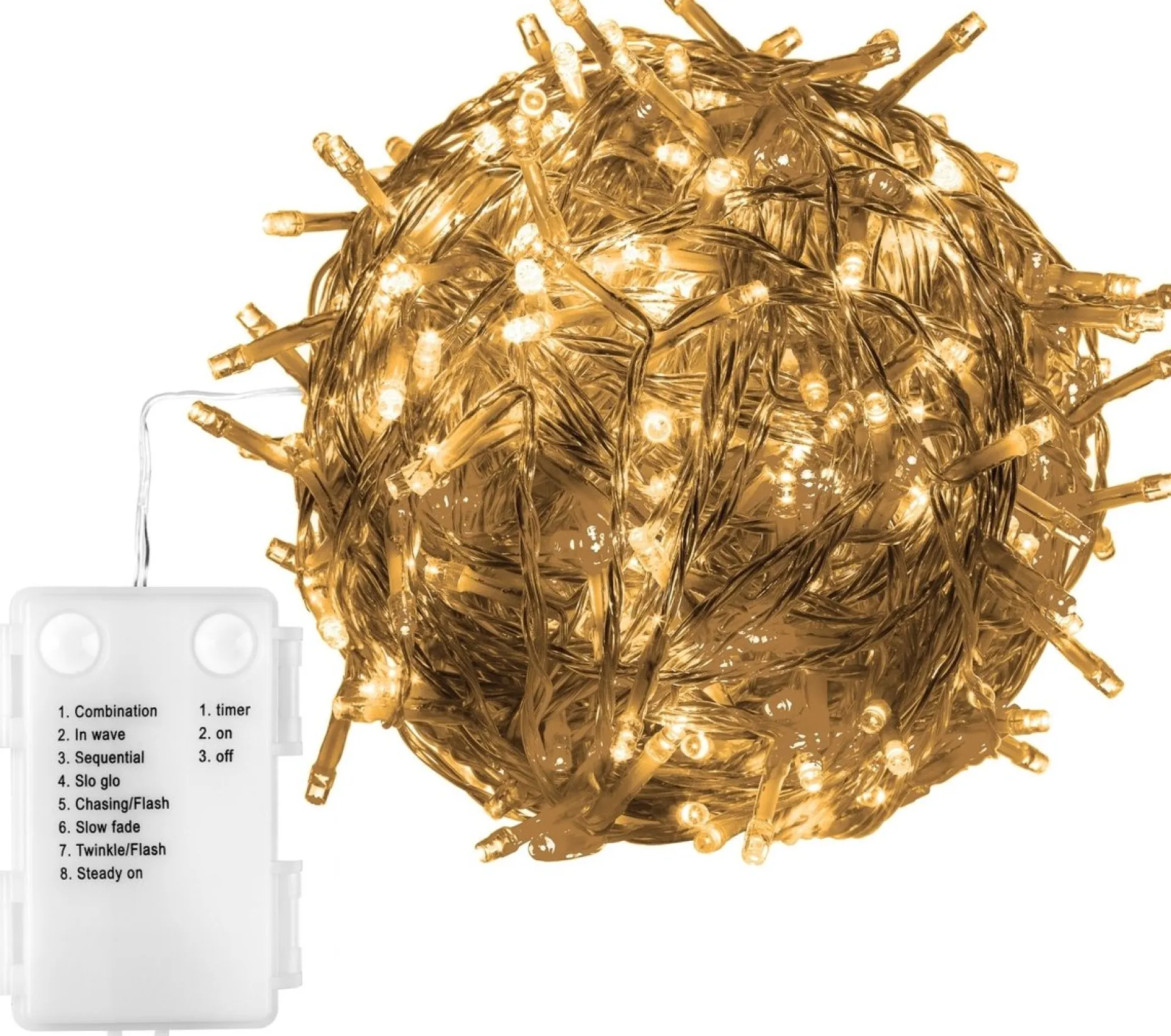 Trend24 Kerstlichtsnoeren^Kerstverlichting - Sfeerverlichting - Kerstverlichting Buiten - Kerstverlichting Binnen - Kerstversiering - Feestverlichting - Lichtsnoer - Lichtsnoer Buiten - Voor Binnen En Buiten - Op Batterij - 10 M - Warm Wit